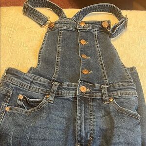 Small size Denim Blue Women's Overalls